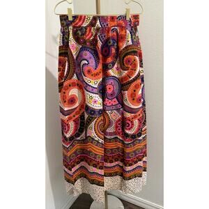 Vintage‎ 60s Alex Coleman Flower Power Hippy Maxi Boho skirt Paisley Small